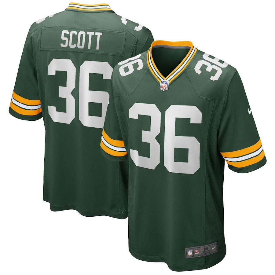 Men Green Bay Packers #36 Vernon Scott Nike Green Player Game NFL Jersey